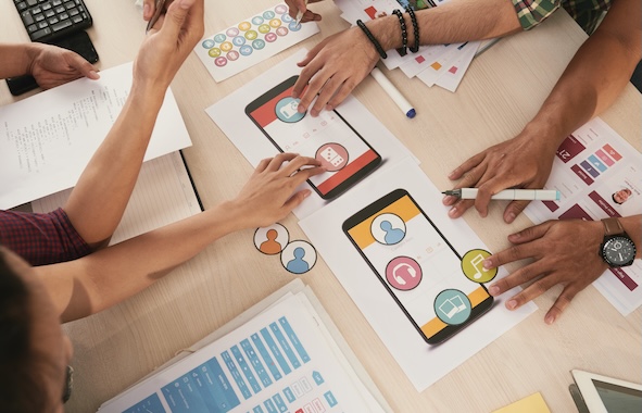 mobile app developers choosing icons for interface mobile app developers choosing icons for interface