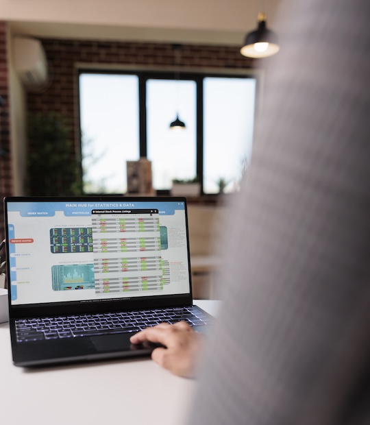 trading manager working with stock market diagrams looking real time stattistics trend with forex exchange profit rate analyzing hedge fund index global money investment laptop trading manager working with stock market diagrams looking real time stattistics trend with forex exchange profit rate analyzing hedge fund index global money investment laptop